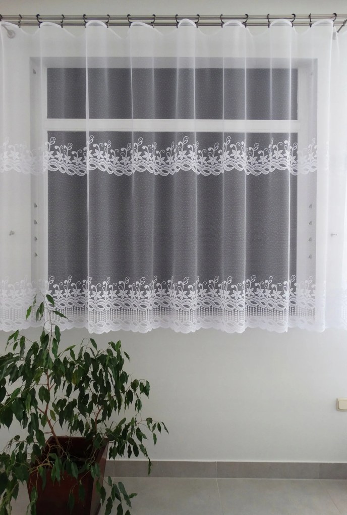 Mg Függöny 769/7 Fehér 440x160cm Kész Szalaggal K