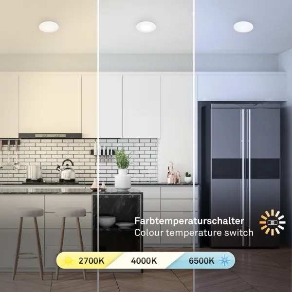 Briloner 7598036 -KÉSZLET 3x LED Fürdőszobai beépíthető lámpa LED/4,9W/230V IP44 fehér