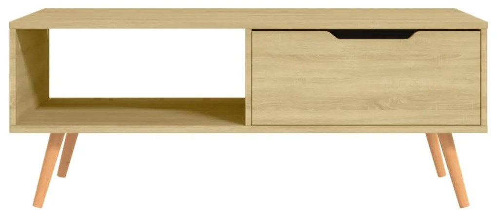 Sonoma tölgy színű szerelt fa dohányzóasztal 100 x 49,5 x 43 cm