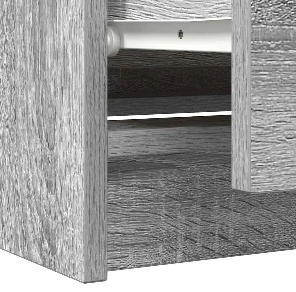 szürke sonoma színű szerelt fa TV-szekrény 100x35x54 cm