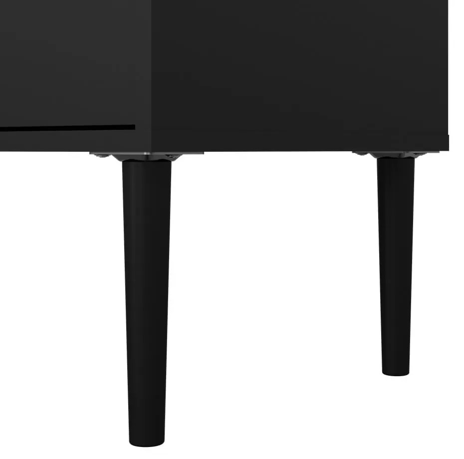 Fekete TV-állvány 177x57 cm Media – Tvilum