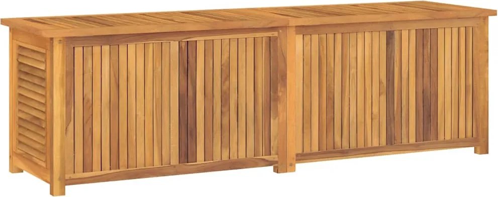 vidaXL tömör tíkfa kerti tárolóláda zsákkal 175 x 50 x 55 cm