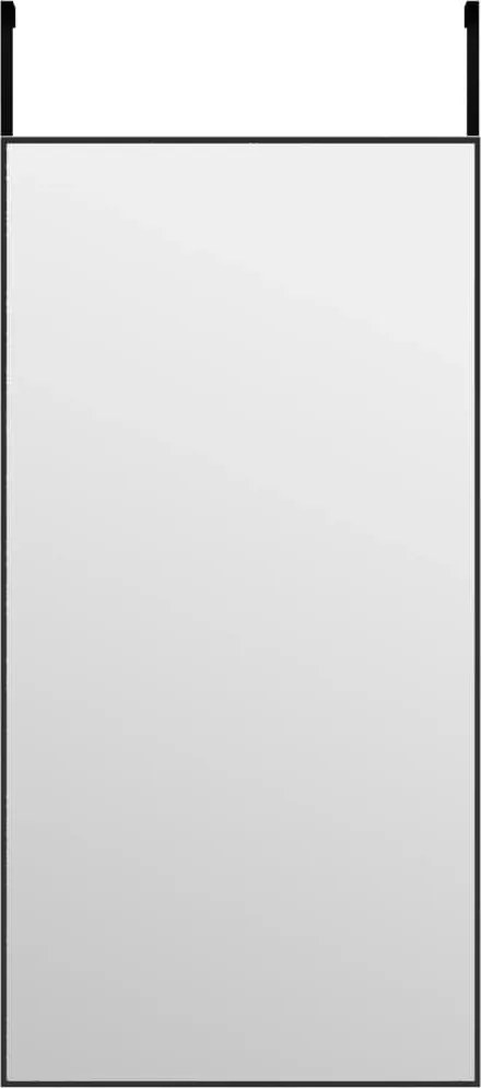 vidaXL fekete üveg és alumínium ajtótükör 40x80 cm