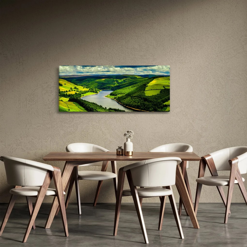 Kép - Zöld táj (120x50 cm)