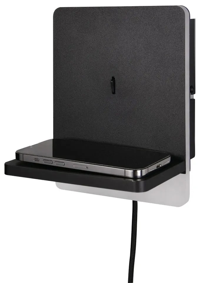 Matt fekete LED dimmelhető fali lámpa Fairfield – Trio