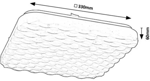 Rabalux 71150 - LED Mennyezeti lámpa ELDRICK LED/24W/230V 4000K 33x33 cm