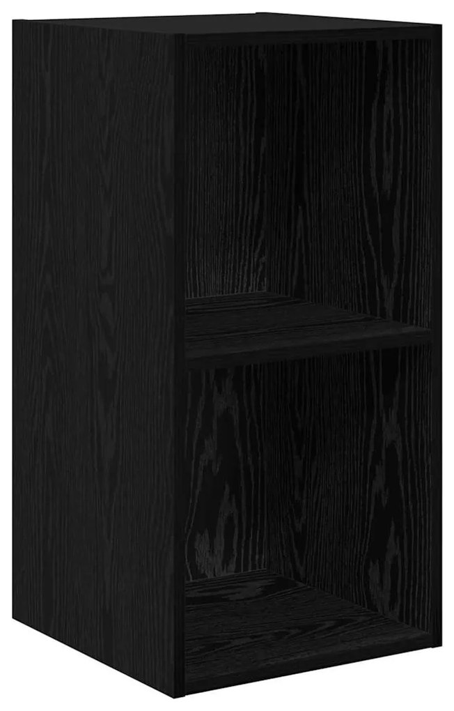 Fali TV Szekrény 2 pcs Fekete tölgy 37 x 37 x 72 cm Faanyag
