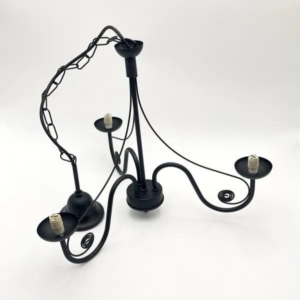 Brilagi - LED Csillár láncon COTTAGE 3xG9/40W/230V fekete/fehér