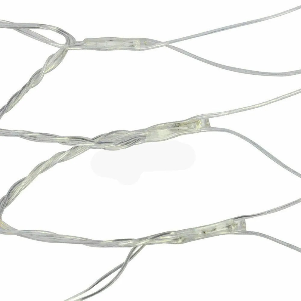 128 LED-es hálós fényfüzér, 2 színben-hidegfehér