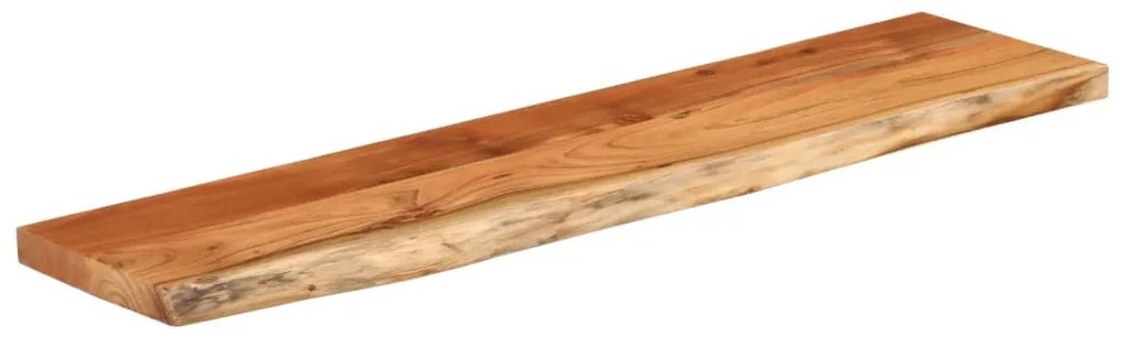 tömör akácfa téglalap alakú fali polc 80 x 20 x 3,8 cm