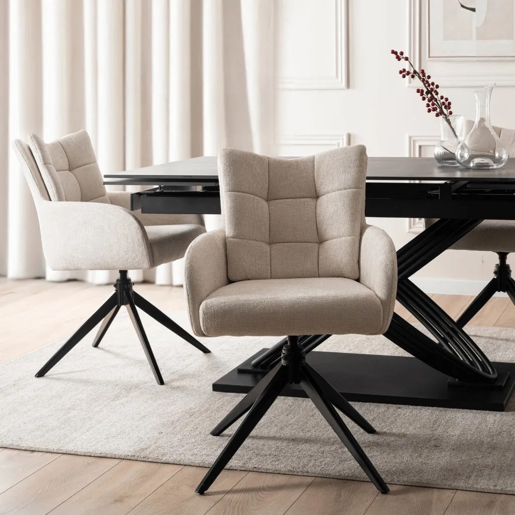 Forgó szék krém színben. JULY