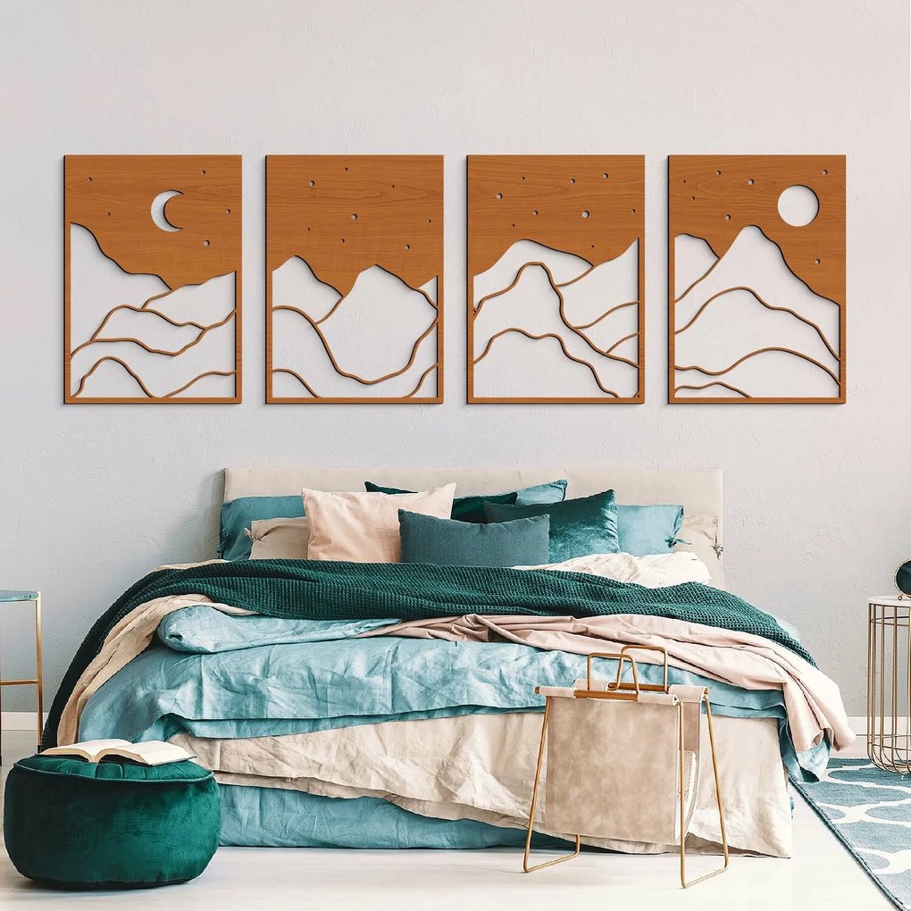 DUBLEZ | Többrészes fa dekoráció - Éjszakai égbolt