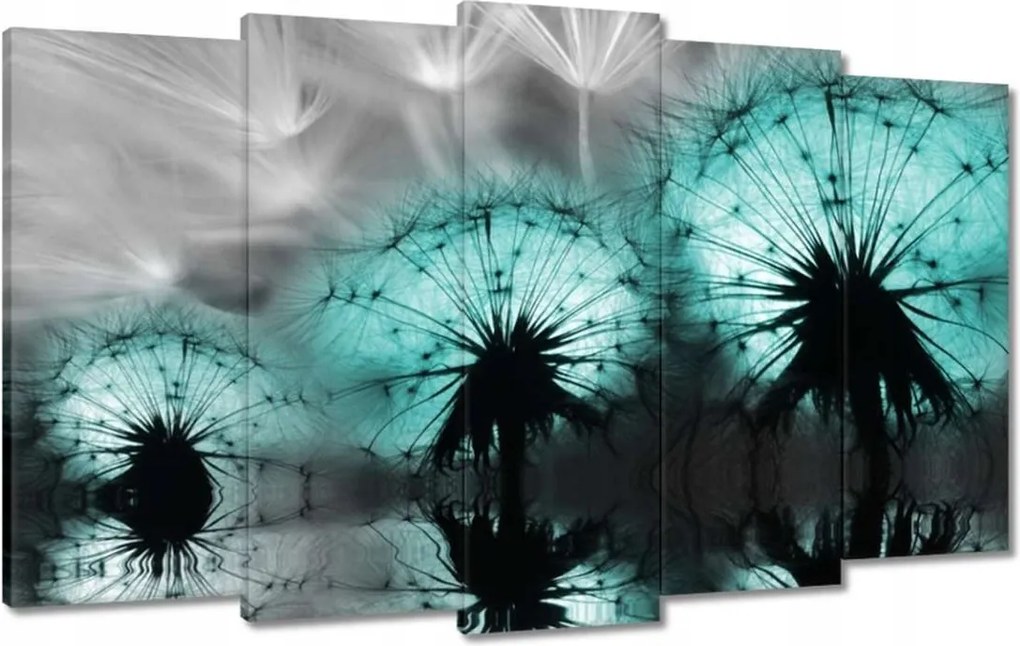 Vászonkép 100x60 Türkiz pitypangok