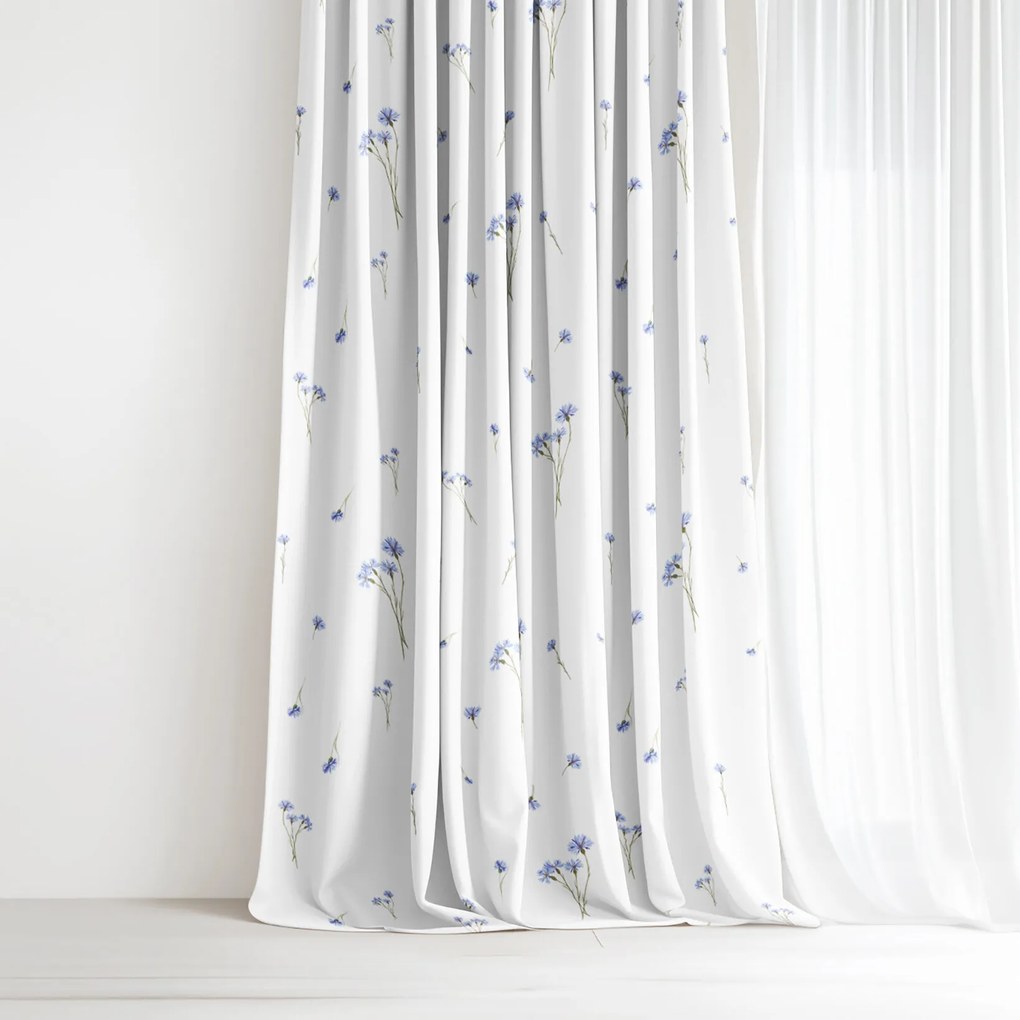 Goldea dekor függöny - kék búzavirág 200x150 cm
