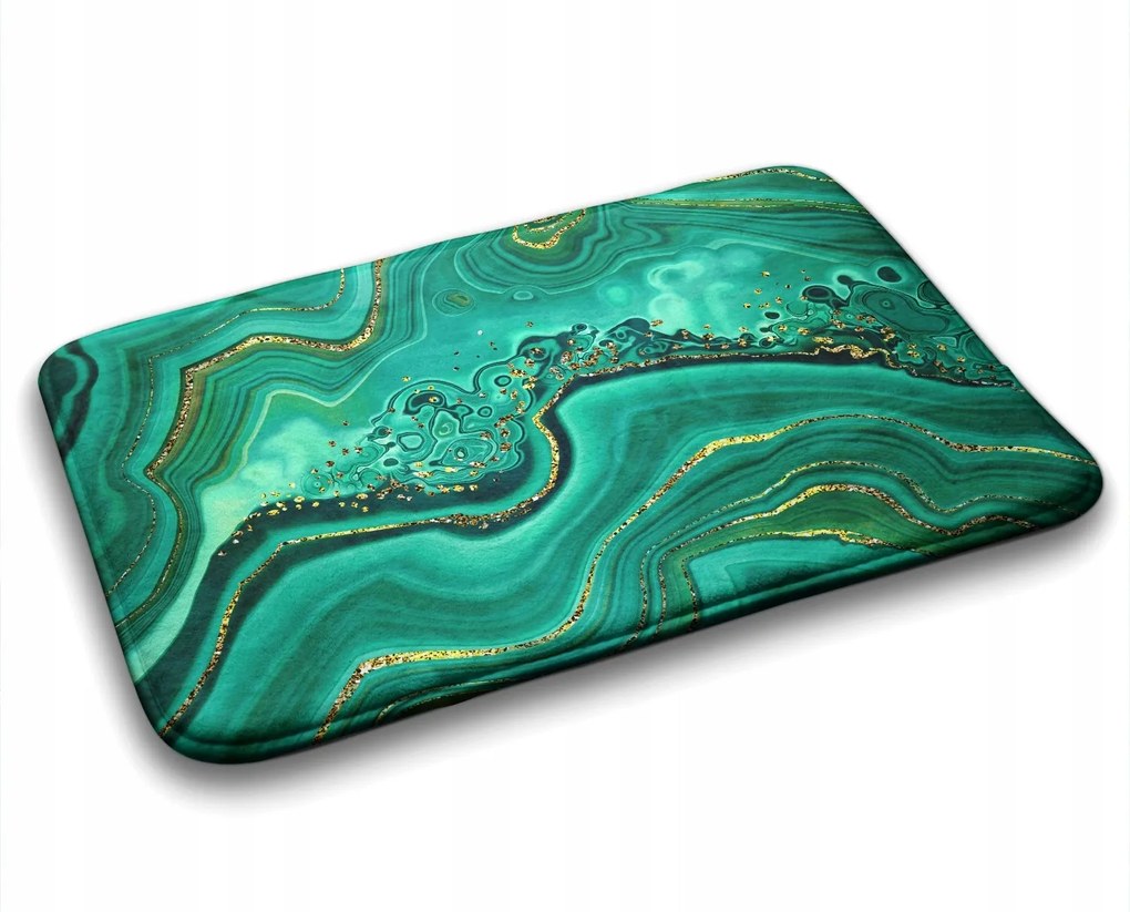 Trendi fürdőszobaszőnyeg Türkiz márvány 90x60 cm