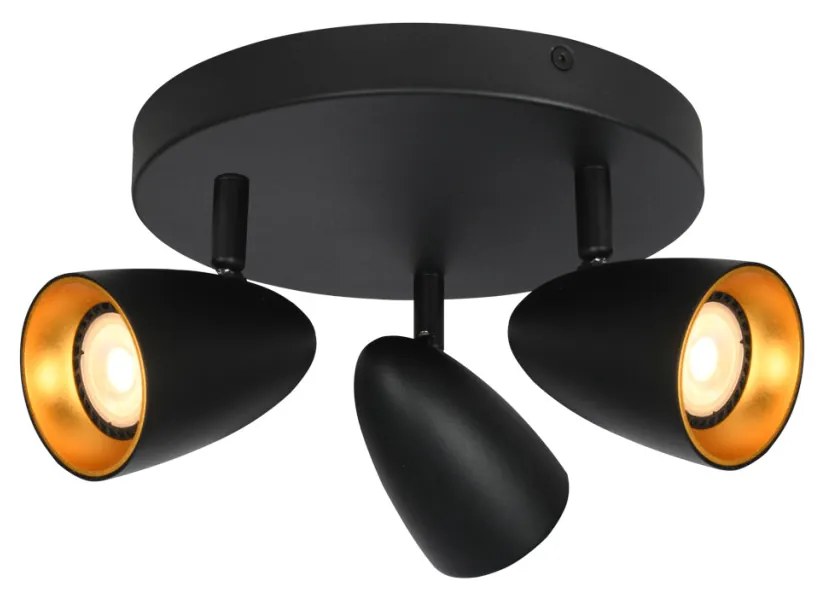 Mennyezeti Lámpa Fekete Tino ITALUX-SPL-36748-3R-BK-GD