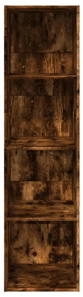 füstös tölgy színű szerelt fa könyvespolc 40 x 30 x 152 cm