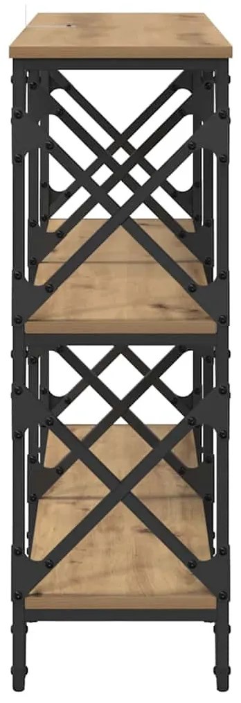 vidaXL Konzolasztal Artisan tölgy 100 x 28 x 80,5 cm Faanyag