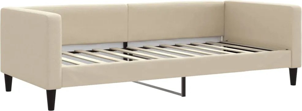vidaXL krémszínű szövet kanapéágy 90 x 200 cm