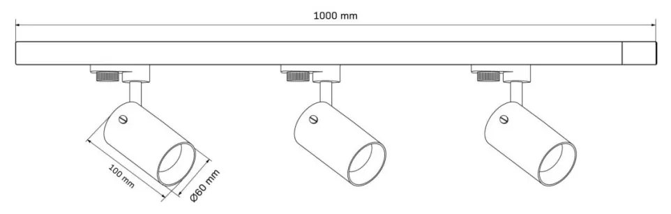 Polux SMOKY 328212 Sín 3x10W/GU10 IP20