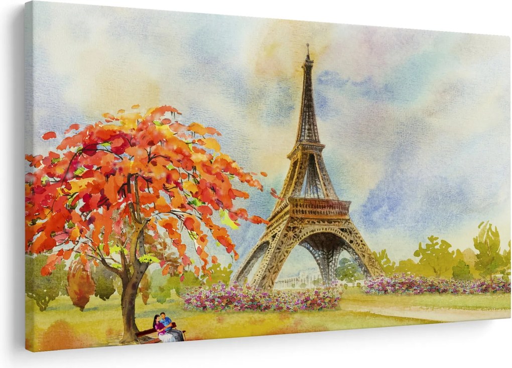 Festett kép az Eiffel-torony (90x60 cm)