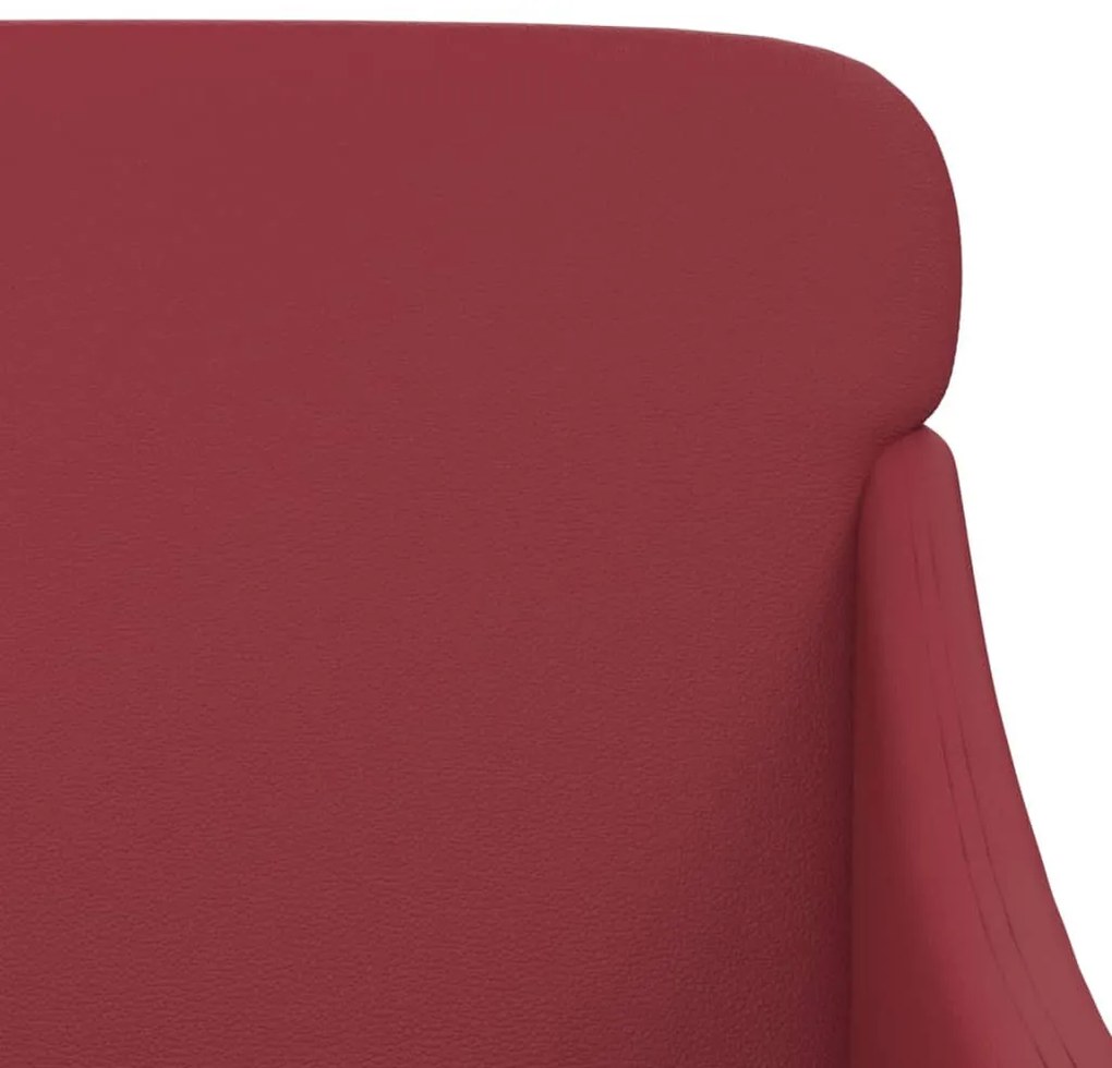 bordó műbőr pad 110 x 76 x 80 cm