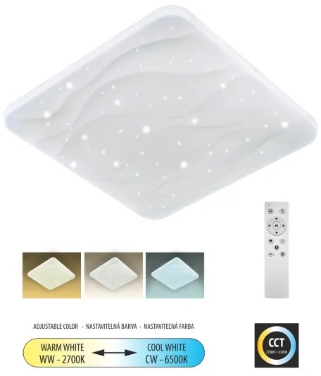 LED Dimmelhető mennyezeti lámpa NERIS LED/60W/230V 2700-6500K + távirányító