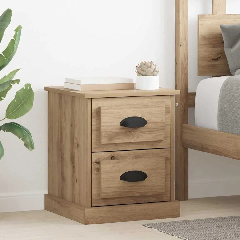 Éjjeliszekrény 2 pcs kézműves tölgy 39 x 39 x 47.5 cm Faanyag
