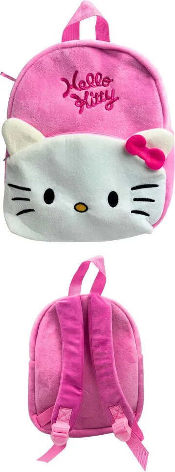 Hello Kitty Pink Bow 3D plüss hátizsák, táska 30 cm