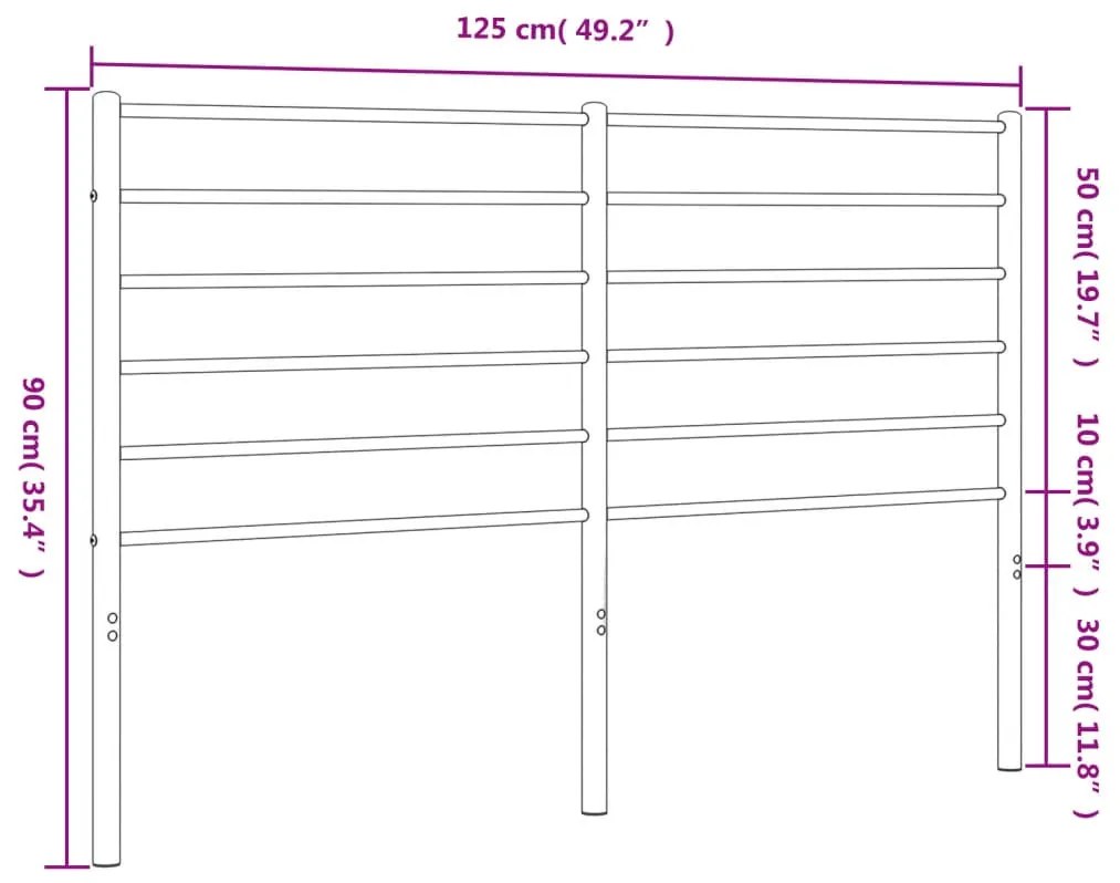 fekete fém fejtámla 120 cm