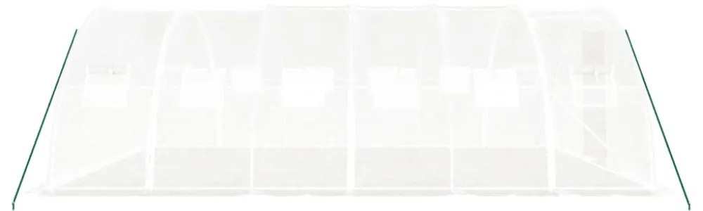 fehér acélvázas melegház 24 m² 6x4x2 m