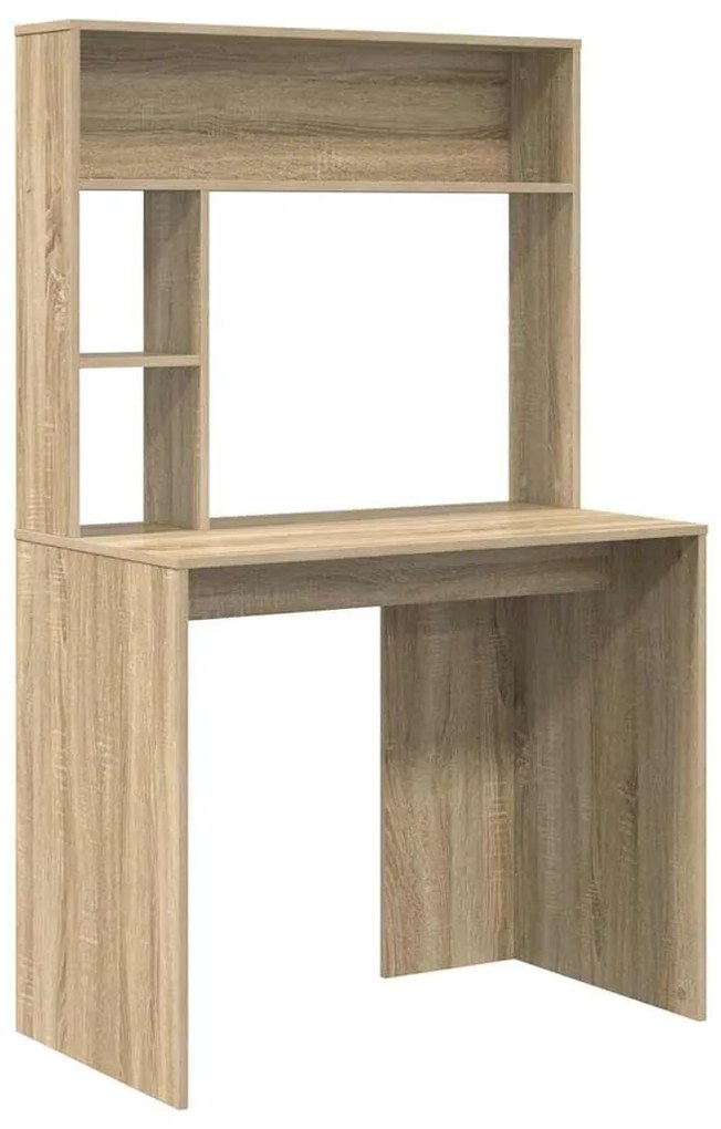 Asztal polcokkal sonoma tölgy 91 x 50 x 149 cm Faanyag