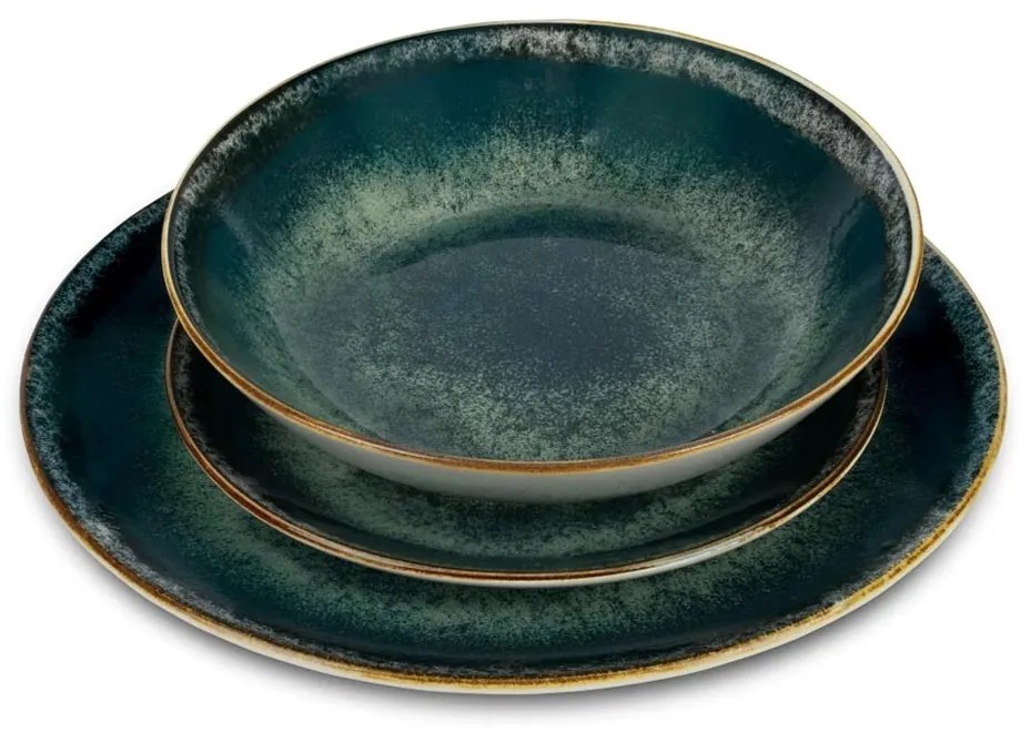 Berlinger Haus 18 részes porcelán étkészlet Matte Green zöld