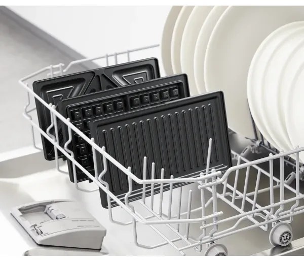 Tefal - Szendvics készítő ULTRA COMPACT 3in1 700W/230V fekete/króm