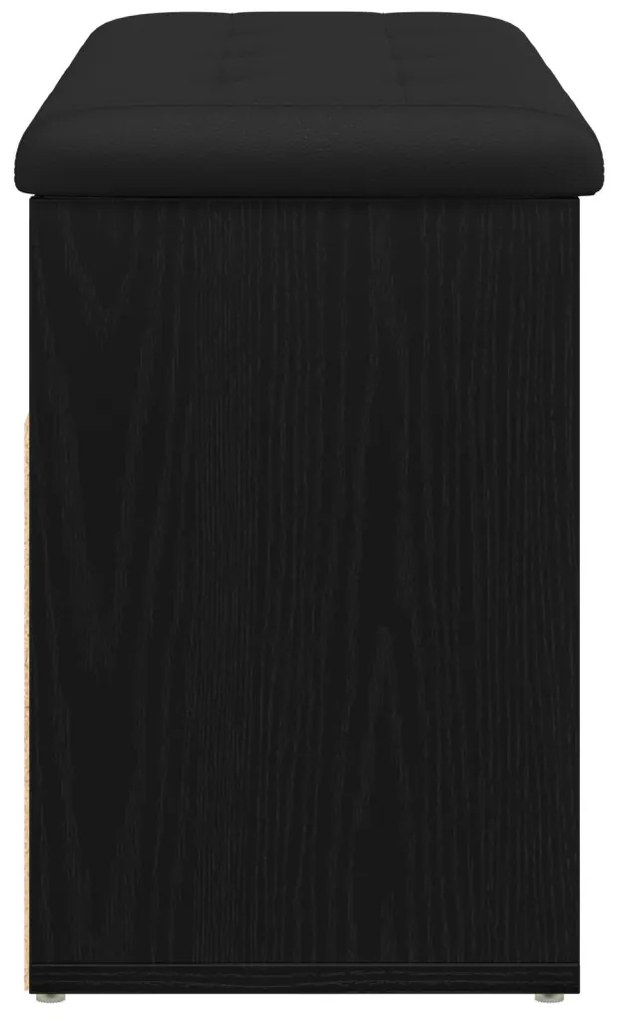 Tárolópad Fekete Tölgy 80x30x45 cm Mérnöki Fa
