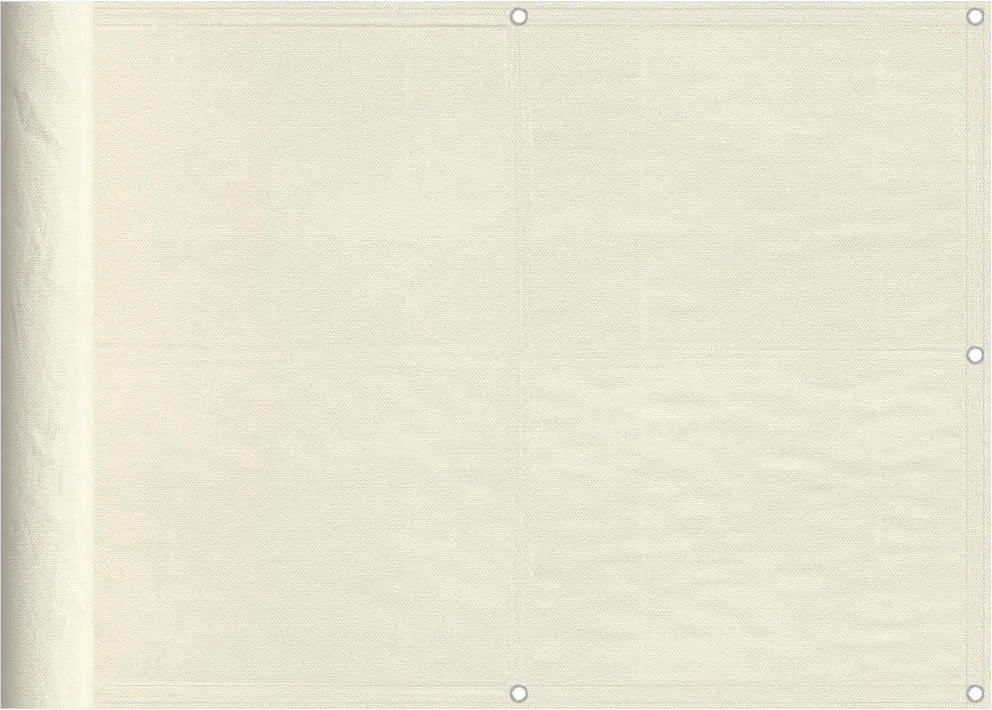 vidaXL krémszínű erkélyparaván 100% oxford poliészter 75 x 800 cm