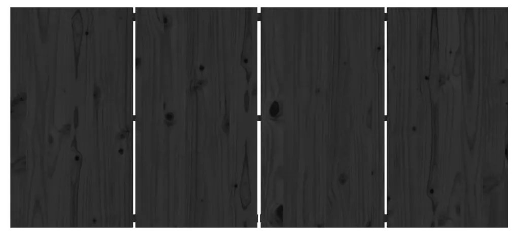 Fekete tömör fenyőfa bárasztal 180 x 80 x 110 cm