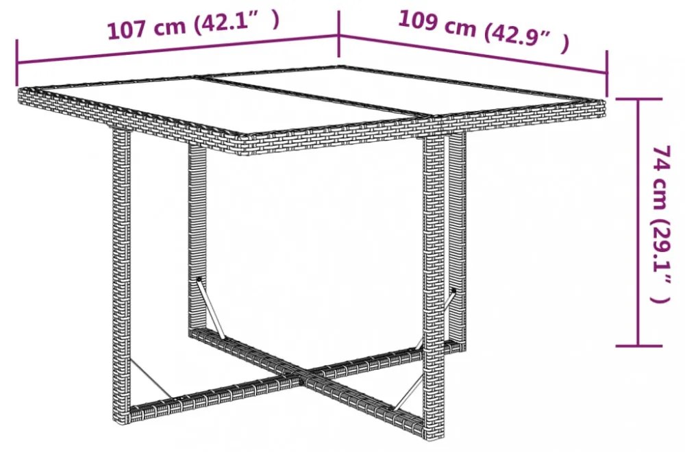 9 részes szürke polyrattan kerti étkezőgarnitúra párnákkal