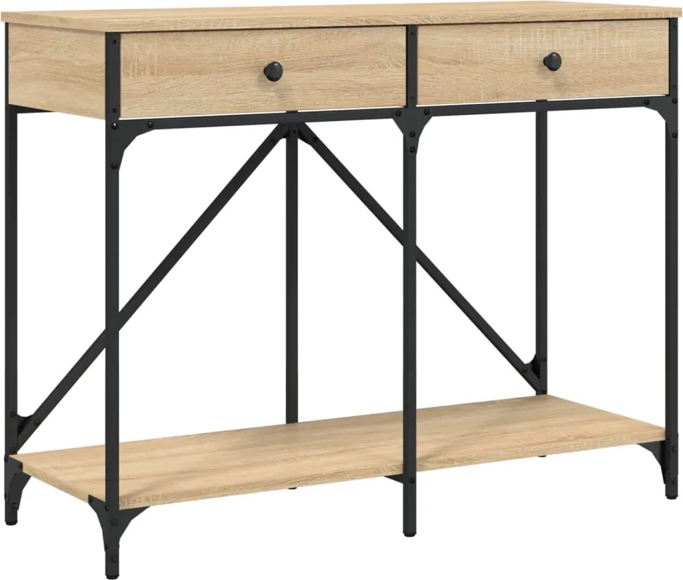 vidaXL sonoma tölgy színű szerelt fa dohányzóasztal 100 x 39 x 78,5 cm