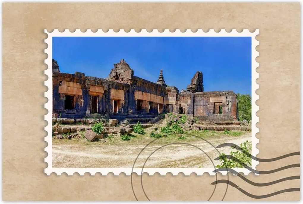 Poszterek 60x40 Phnom Penh Kambodzsa romok