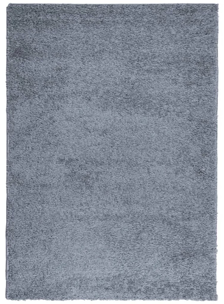 PAMPLONA kék magas szálú bolyhos modern szőnyeg 200 x 280 cm