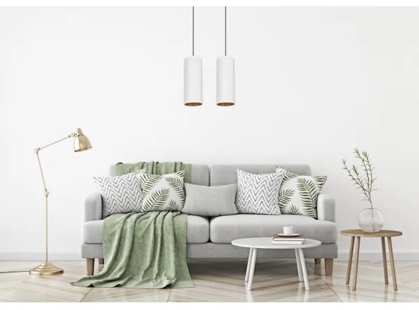 AVALO függeszték 2xE27/60W/230V fehér/réz