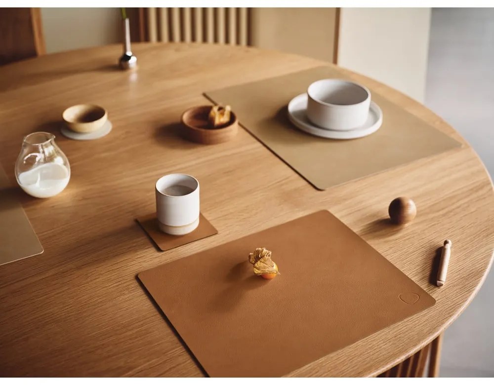 Natúr színű dekoratív fa tárolódoboz ø 11x3 cm Circle S – LIND DNA