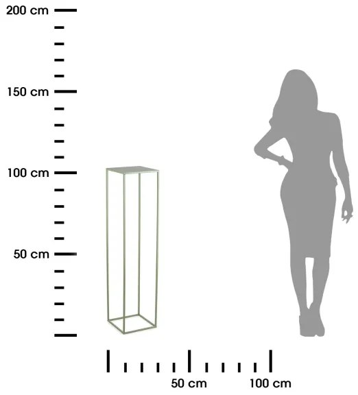 Virágállvány 100x24 cm sötétzöld