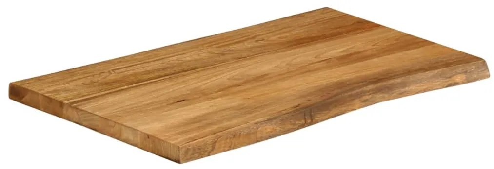 tömör mangófa természetes élű asztallap 80 x 60 x 2,5 cm