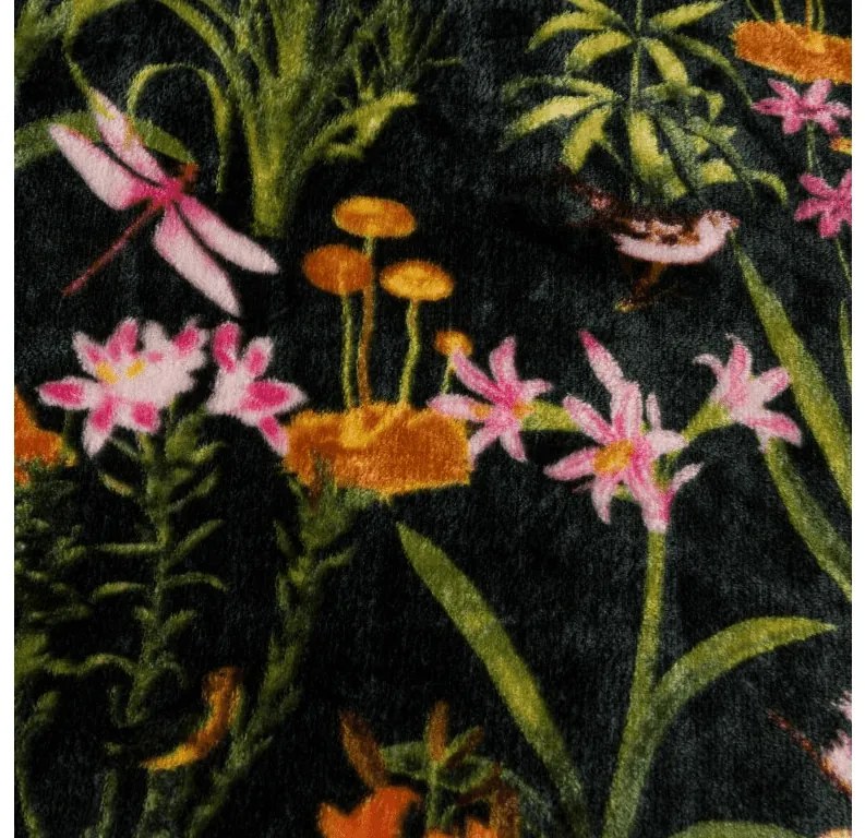 Mikroplüss pléd MYSTIC GARDEN, sötétzöld Méret: 200 x 220 cm