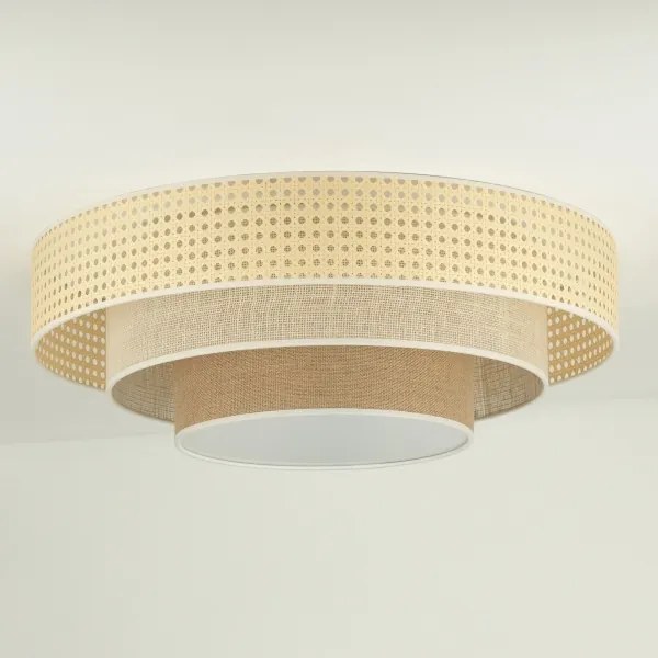 Duolla - LED Mennyezeti lámpa LUNETA LED/26W/230V átm. 60 cm 4000K rattan/bézs
