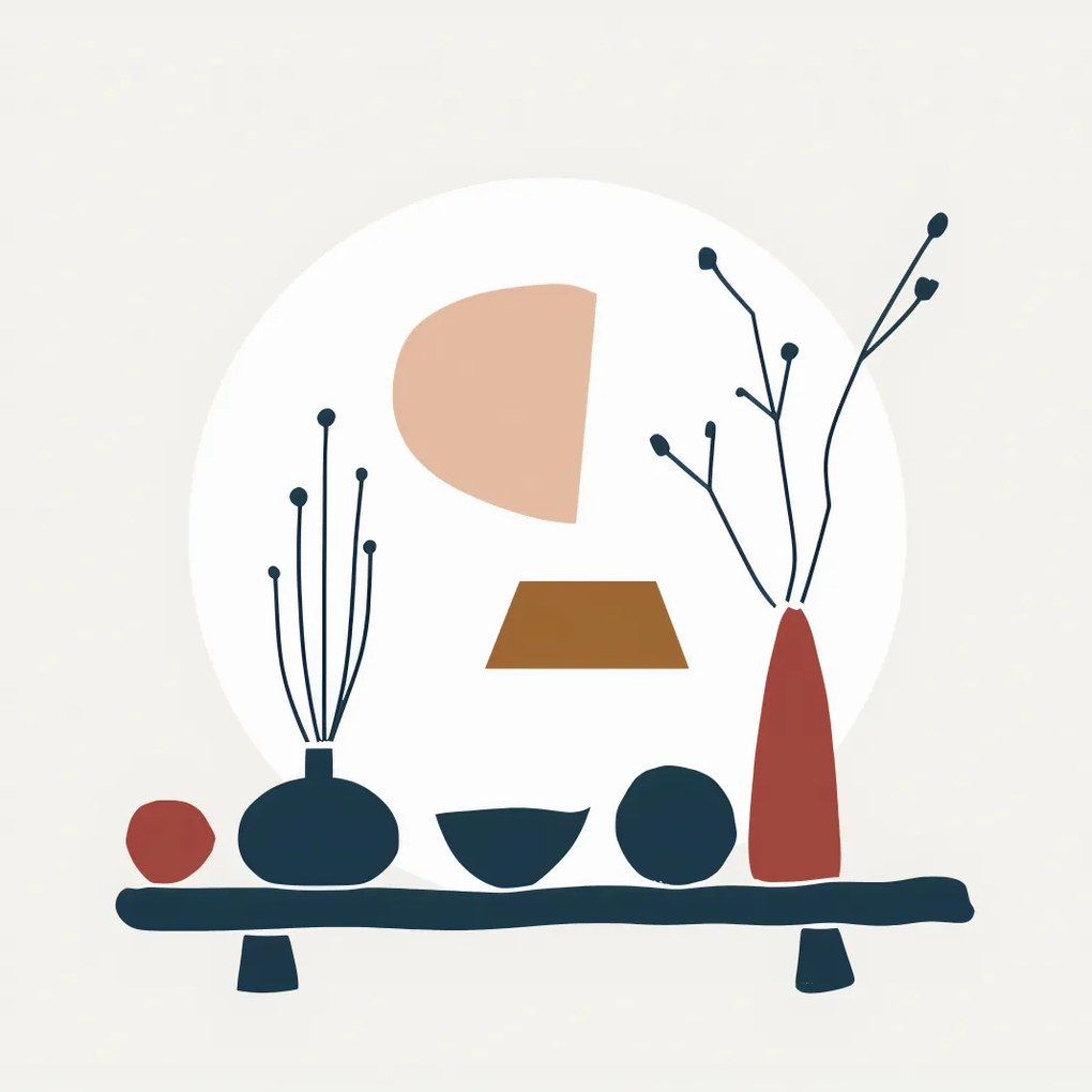 Poszter 30x30cm Natúr asztal