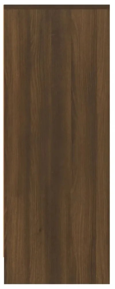 barna tölgyszínű szerelt fa cipősszekrény 60 x 35 x 92 cm