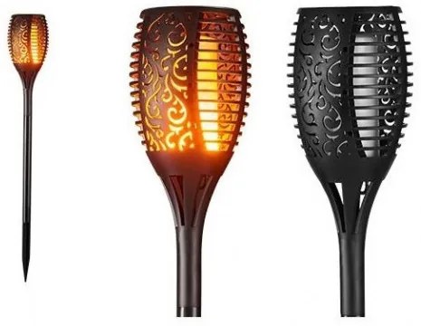 Led Dekoráció Földbe Szúrható Napelemes 51 cm fáklya kültéri Lámpa IP44